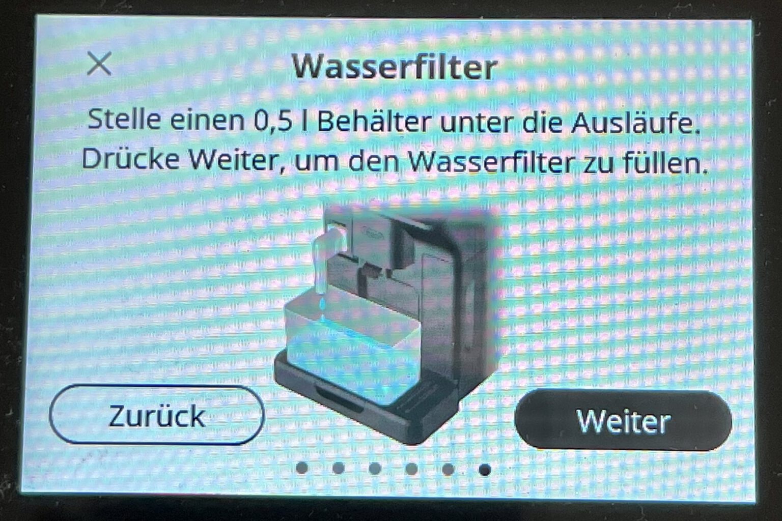 DeLonghi Eletta Explore Wasserhärte einstellen Wasserfilter einsetzen